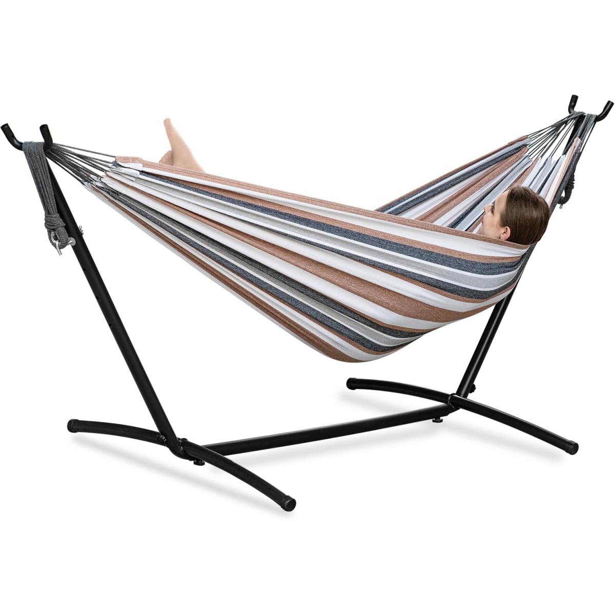 Double Hammock with Steel Stand